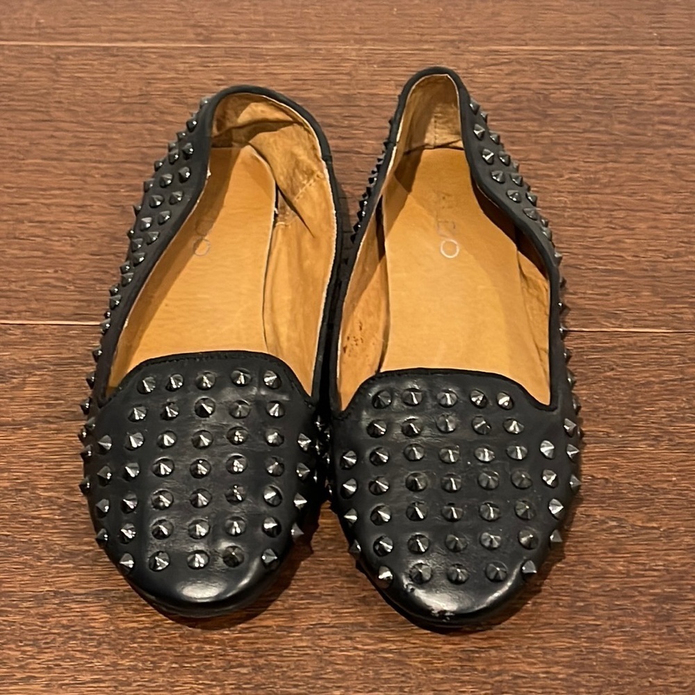 Aldo Women’s Black Studded Flats Size 36/6